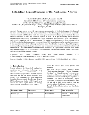 针对 BCI 应用的 EEG 伪影消除策略